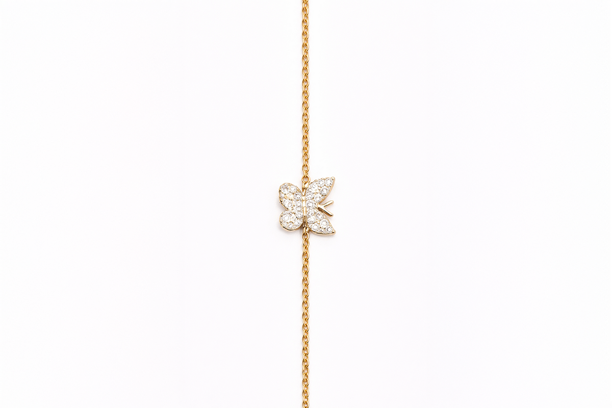 Diamond Butterfly Bracelet