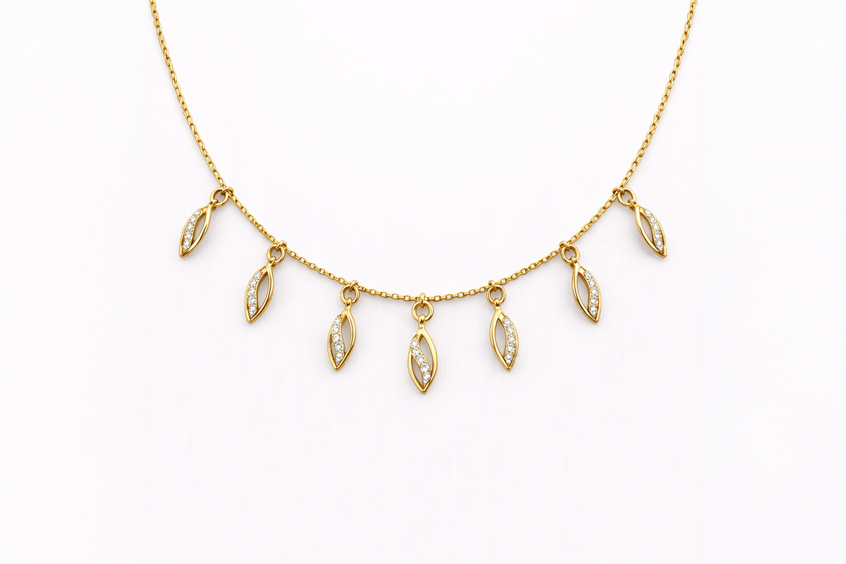 Elara Diamond Fringe Necklace