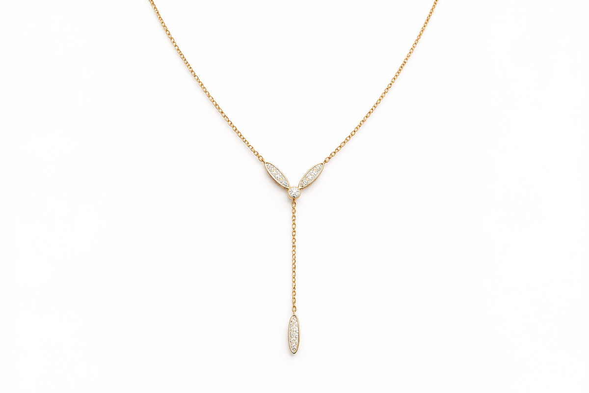 Drop Pendant Diamond Necklace