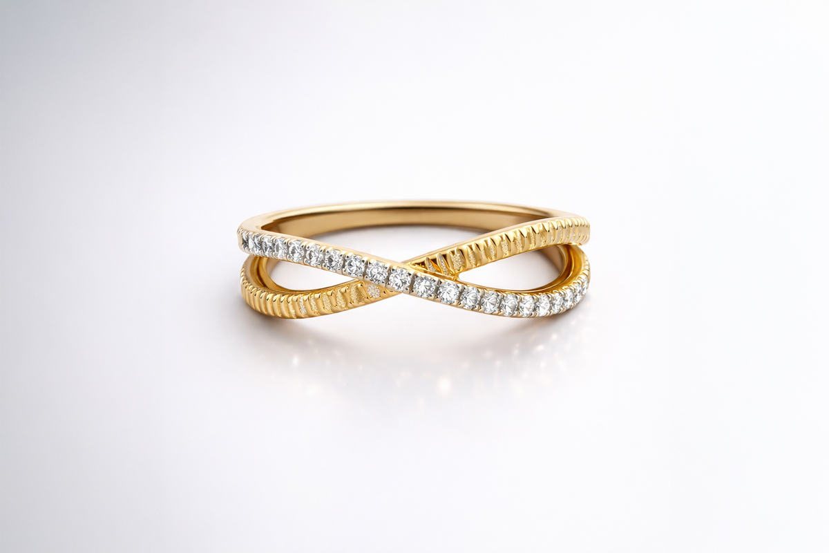 Natural Diamond Infinity Ring