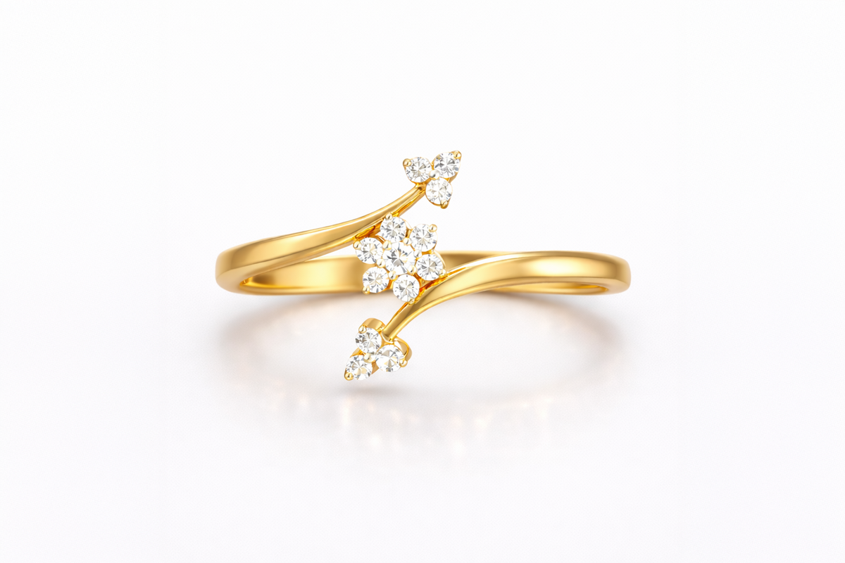 Natural Diamond Twist Ring